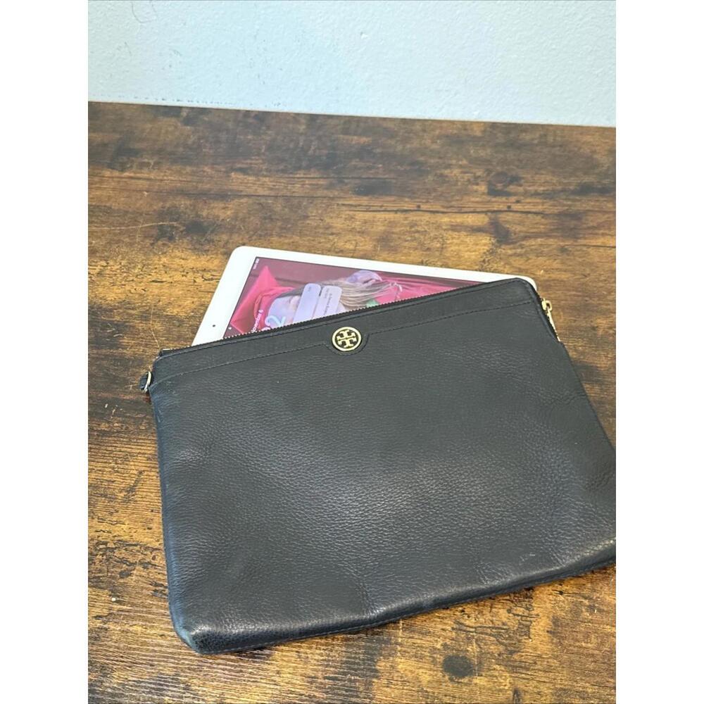 Tory Burch Leather iPad/Tablet Case | Full Size 8.5x11 | Padded | Elegant | VEUC